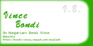 vince bondi business card